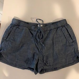 J.Crew chambray drawstring shorts
